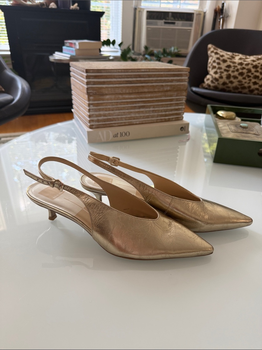 DOLCE VITA
ALENNA SLINGBACK HEEL GOLD CRINKLE